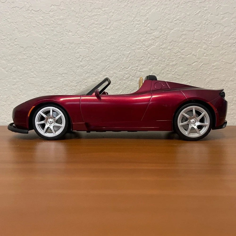 Tesla Roadster RC Car Maxtech Metallic Burgundy Remote Control Electric Toy